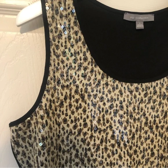 NWT Sequin Cheetah Print Tank - Picture 4 of 8